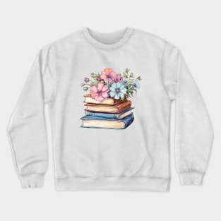 Vintage Floral Books Crewneck Sweatshirt